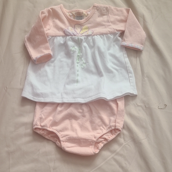 Guess Pink and White Baby Onesie - Picture 1 of 3